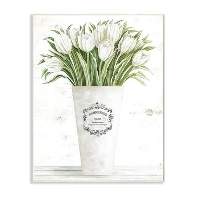 Tulip Bouquet in Parisian Vase Floral Arrangement by Cindy Jacobs - Graphic Art Print Stupell Indust | Wayfair North America