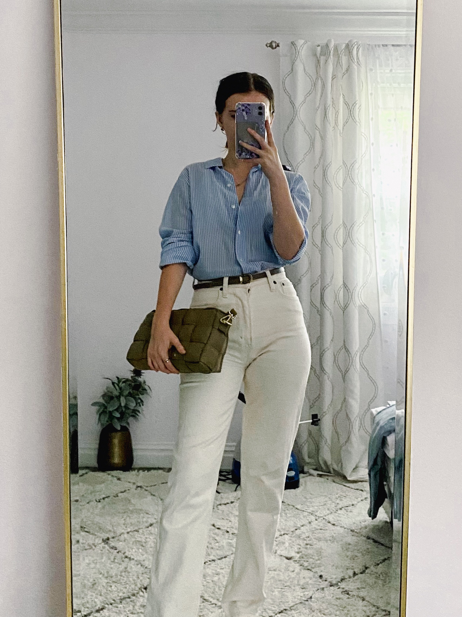 Classic and chic 🤍 A striped poplin button down paired with white jeans, Mary Jane flats, and a stylish handbag is the perfect elevated everyday look. Wear it with your spring outfits or casual workwear.
.
.
.
.
.
.
Spring outfits | button down shirt | blue button down | button up shirt | striped button down | linen button down | spring work outfits | spring shoes | jeans outfit | white denim jeans | straight leg jeans outfit | white jeans outfit | high rise jeans | cream jeans | mesh flats | brown flats | work flats | 

#LTKSeasonal #LTKU #LTKSaleAlert #LTKGiftGuide #LTKWorkwear #LTKTravel #LTKShoeCrush #LTKItBag #LTKPetite 

#LTKStyleTip #LTKFindsUnder100 #LTKFindsUnder50
