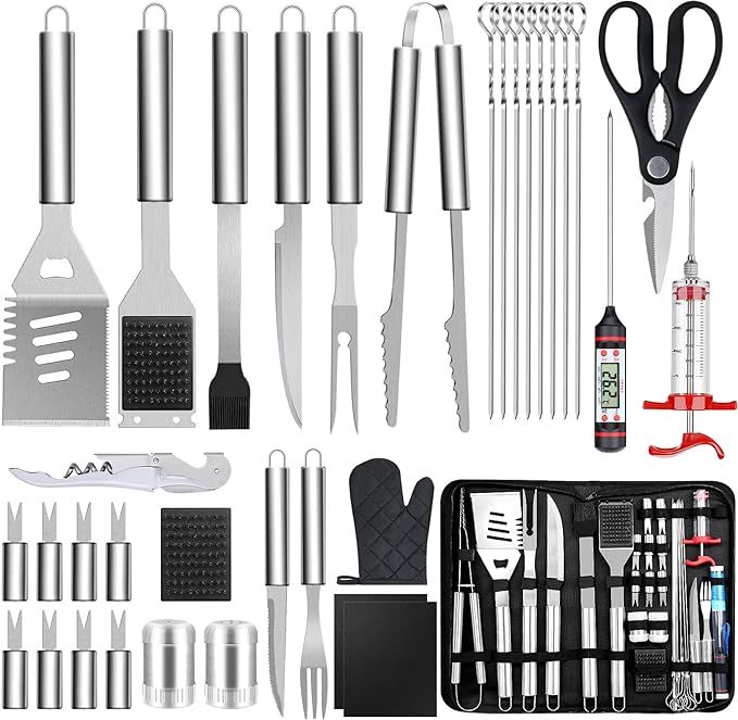 35Pcs BBQ Grill Accessories Tools Set, MCIRCO Heavy Duty Stainless Steel Grilling Tools with Port... | Amazon (US)