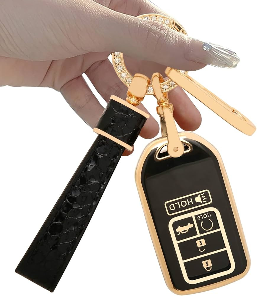 Key fob Cover ，Two different materials keychain Accessories，5 colors TPU key Cover .for Honda... | Amazon (US)
