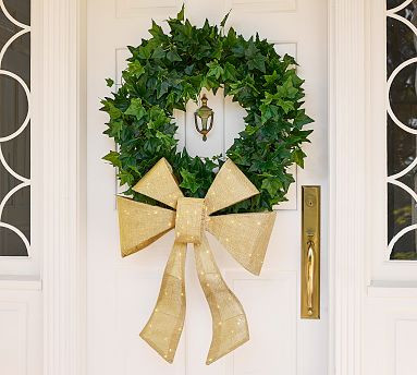 Lit Burlap Bow | Pottery Barn (US)