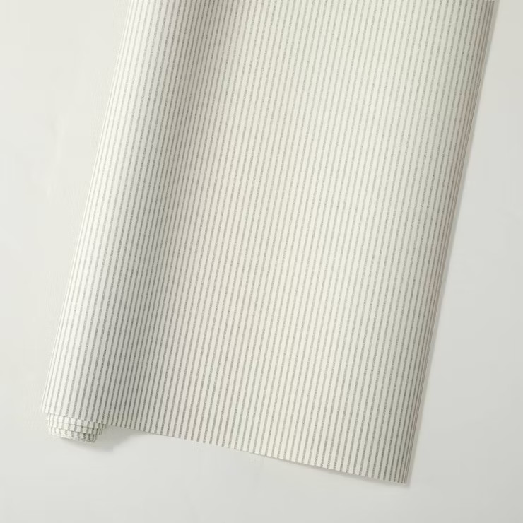 Ticking Stripe Printed Holiday Gift Wrap Green/Cream - Hearth & Hand™ with Magnolia | Target