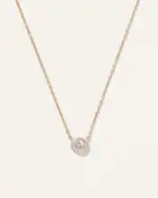 14K Gold Diamond Bezel Necklace | Quince