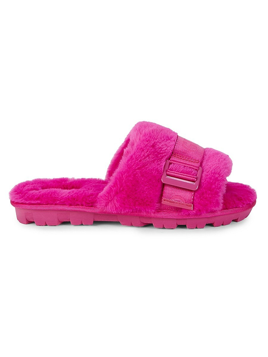 Guess Women's Faux Fur Slides - Dark Pink - Size 5 Sandals | Saks Fifth Avenue OFF 5TH