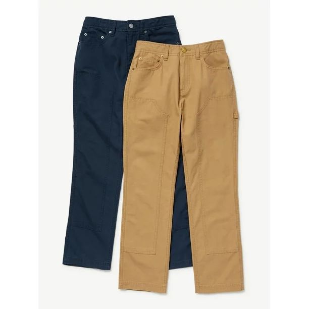 Free Assembly Boys Carpenter Pants, 2-Pack, Sizes 4-18 - Walmart.com | Walmart (US)