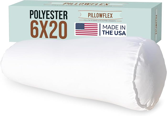 Pillowflex Bolster Pillow - 6x20 - Plush Polyester-Filled Insert for Decorative Shams - Odorless,... | Amazon (US)