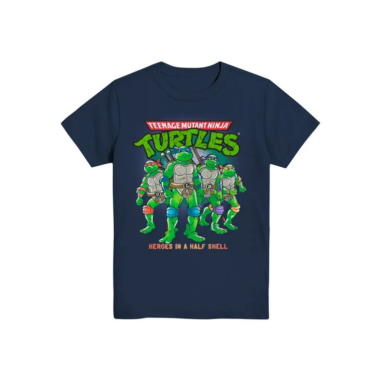 Teenage Mutant Ninja Turtles Boys Short Sleeve Retro Graphic T-Shirt, Sizes 4-18 | Walmart (US)
