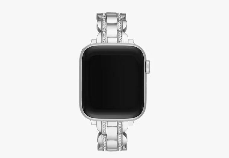 Silver Pavé Stainless Steel Bracelet 38/40mm Band For Apple Watch® | Kate Spade (US)