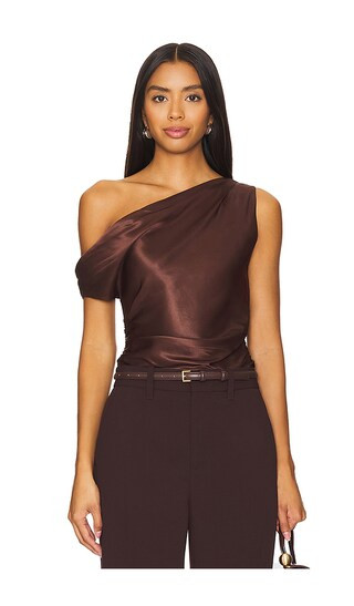 Asher Asymmetrical Top in Espresso | Revolve Clothing (Global)