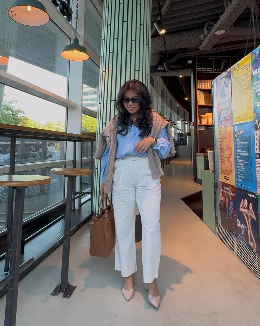 Workday energy in vibrant color!
I love how this blue blouse instantly lifts my mood—and the cream pants just balance everything out.
Topped it off with my go-to camel bag & statement shades.
Linked all on LTK for your next office glow-up.

#LTKeurope #LTKnederlands #LTKspring