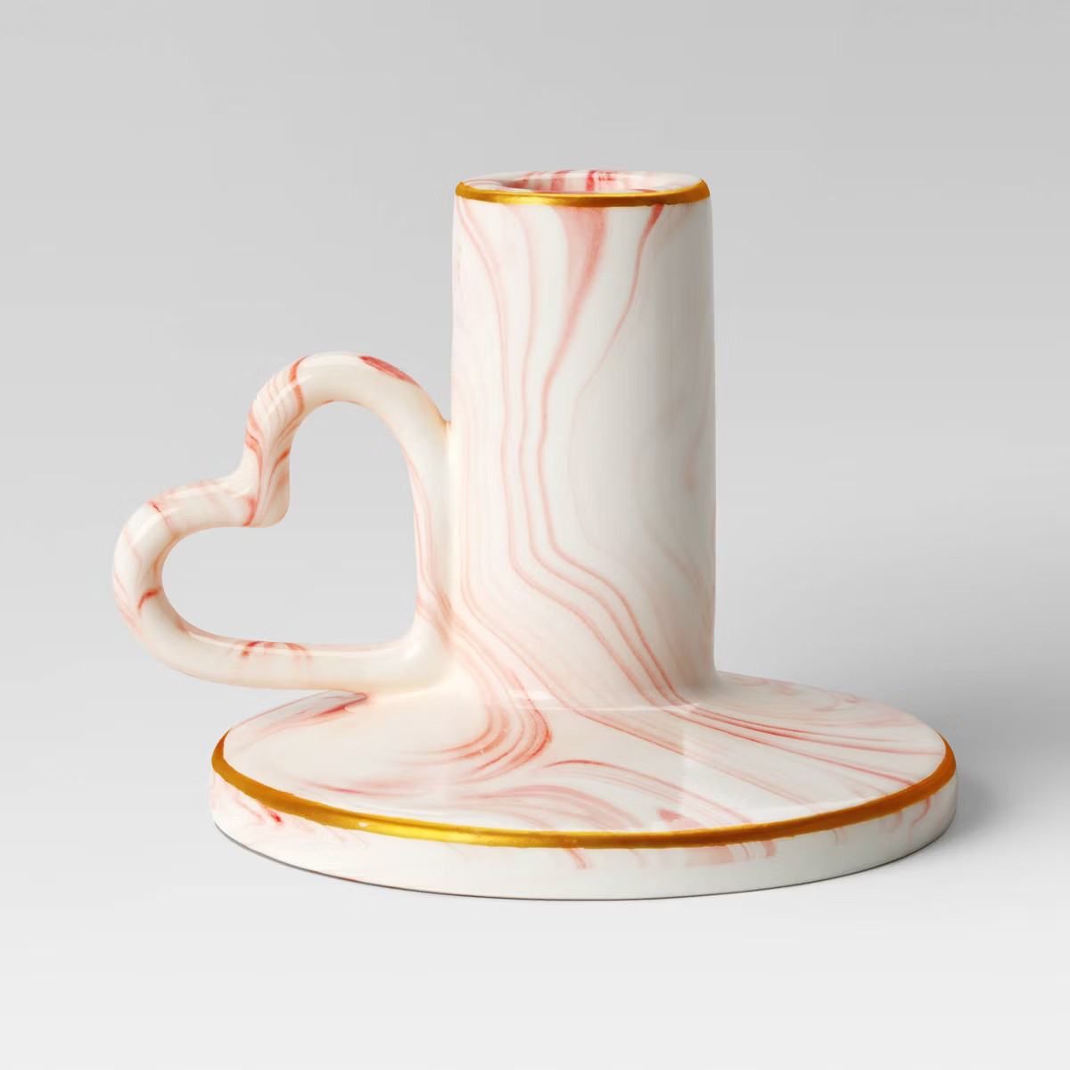 Ceramic Marbled Heart Taper Holder - Threshold™ | Target