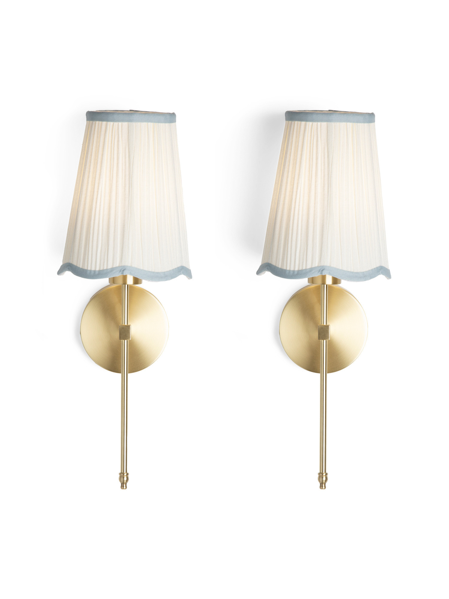 2pk 7.5x7x20 Scalloped Shade Rechargeable Wall Sconces | TJ Maxx