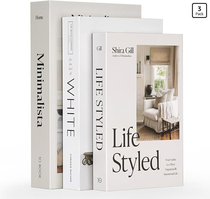 Decorative Fake Books with Hidden Storage, Large Faux Book Boxes for Coffee Table Home Decor, Set... | Amazon (US)