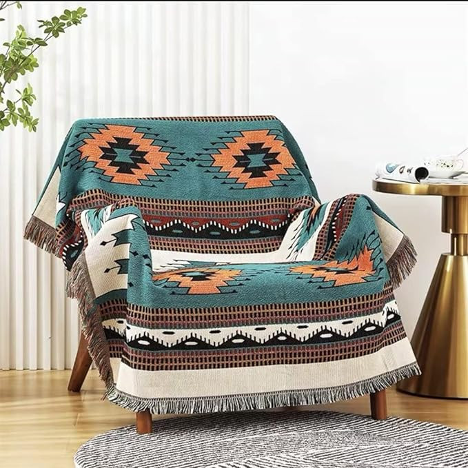 Homesy Aztec Throw Blankets Navajo Southwestern Throws Cover Reversible Southwest Blanket for Cou... | Amazon (US)