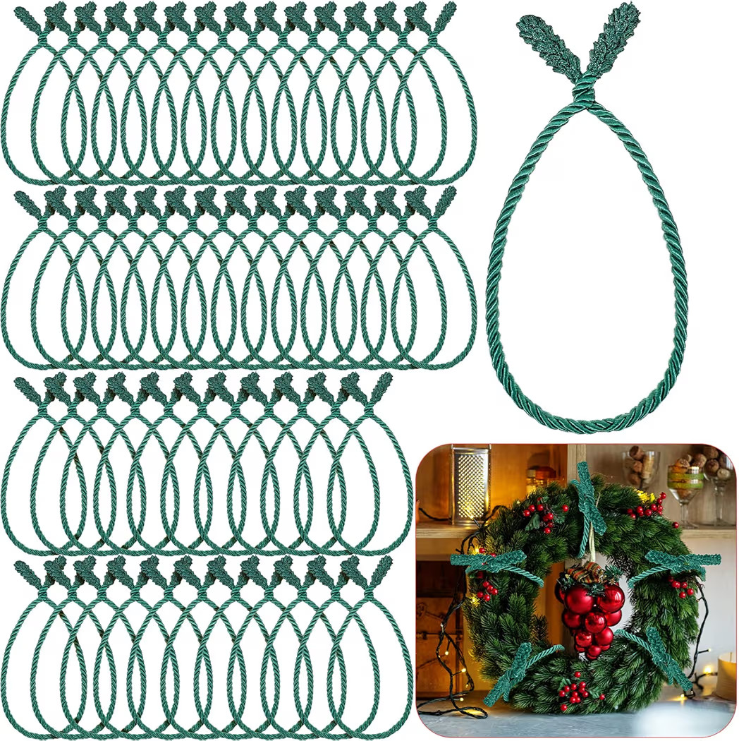 Zhengmy 50 Pcs 20 Inches Christmas Garland Ties Christmas Decorative Twist Ties for Banister Reus... | Amazon (US)