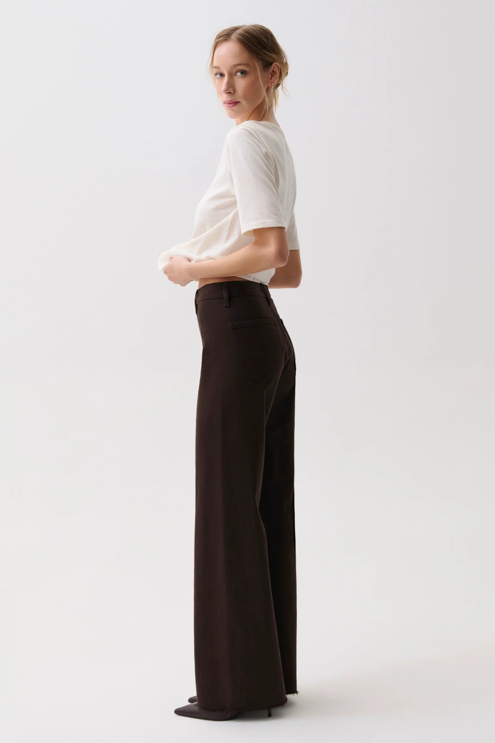 Penny High Rise Wide Leg Jean - Mocha | Pistola Denim