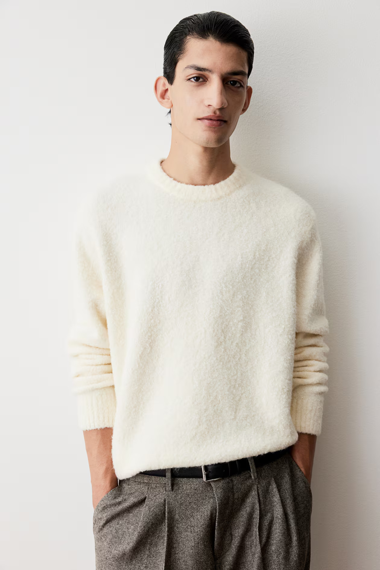 Regular Fit Fine-Knit Sweater - Cream - Men | H&M US | H&M (US + CA)