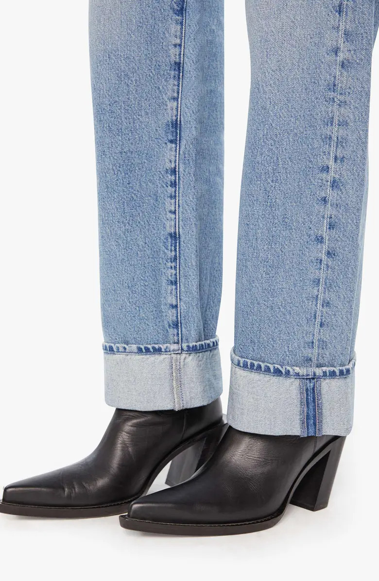 The Dodger Skimp High Waist Cuffed Hem Wide Leg Jeans | Nordstrom