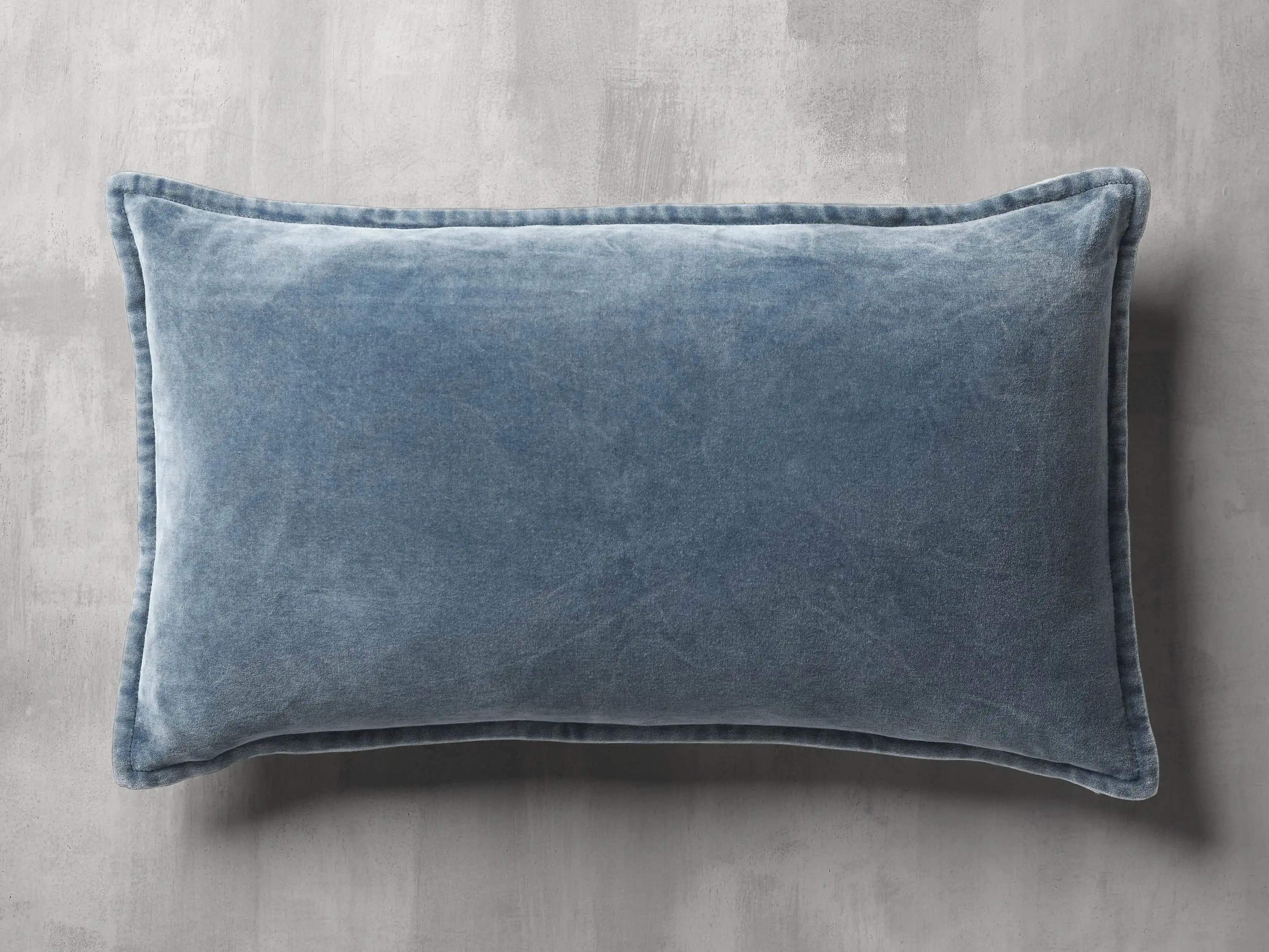 Stone Washed Velvet Lumbar Pillow Cover | Arhaus