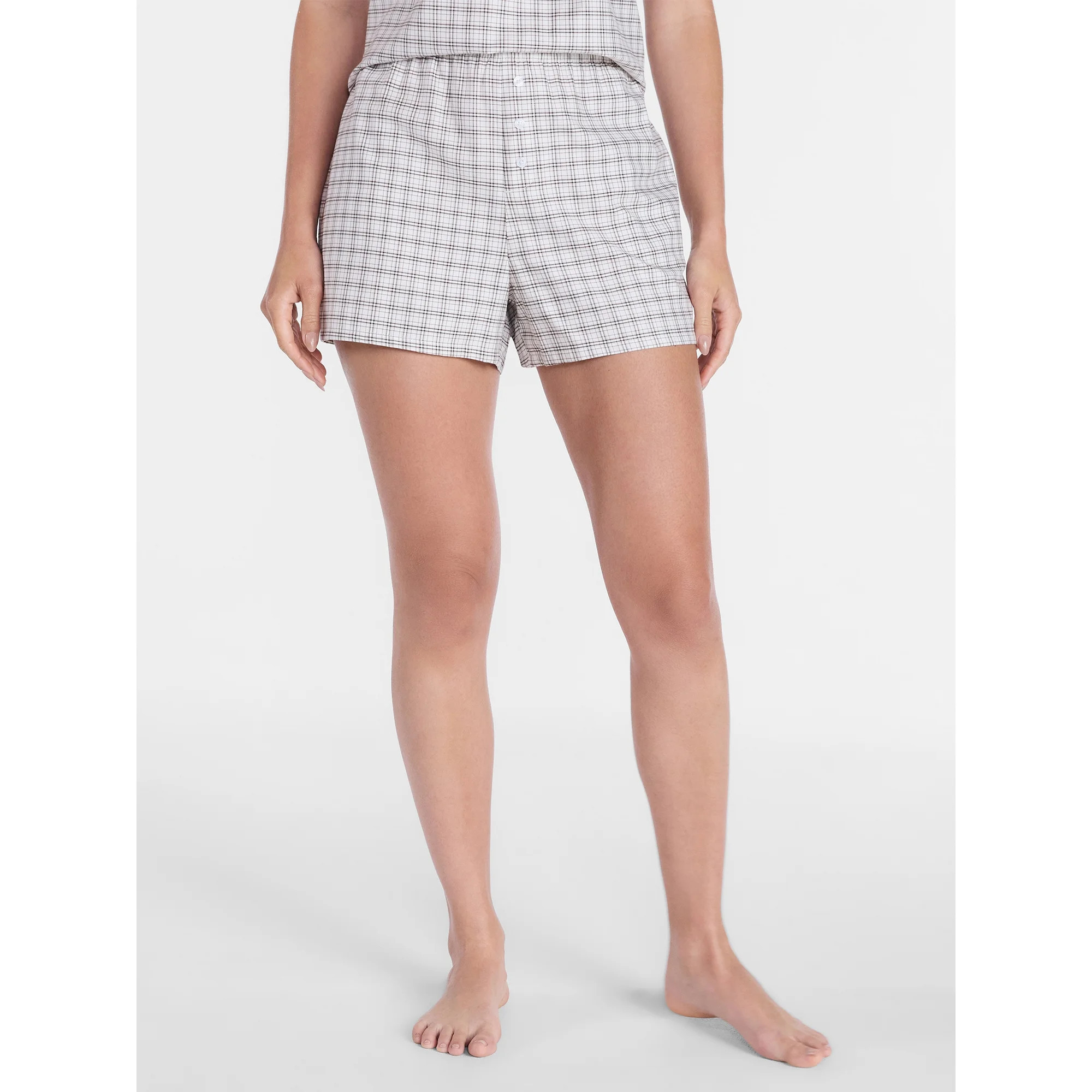 Joyspun Women s Woven Poplin Sleep Shorts  3   Inseam  Sizes XS-3X | Walmart (US)