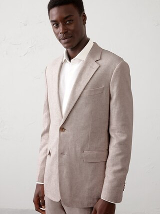 Linen-Blend Herringbone Suit Jacket | Banana Republic Factory