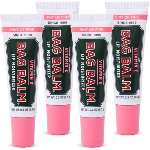 Vermont's Original Bag Balm Moisturizing Lip Balm with Vitamin E | Pack of 4 0.3oz Tubes (4 Pack, Hint of Pink) | Amazon (US)