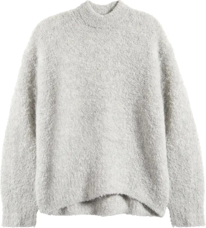 Wool & Alpaca Blend Bouclé Oversize Sweater | Nordstrom