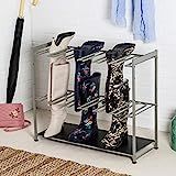 Honey-Can-Do 24-Pocket Over-The-Door Shoe Rack and Organizer, Bamboo Hanging Boot Storage and Drying | Amazon (US)