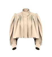 Xunger Women's Gathered Stand Collar Cropped Jacket Button Front Long Sleeves Streetwear Casual S... | Amazon (US)