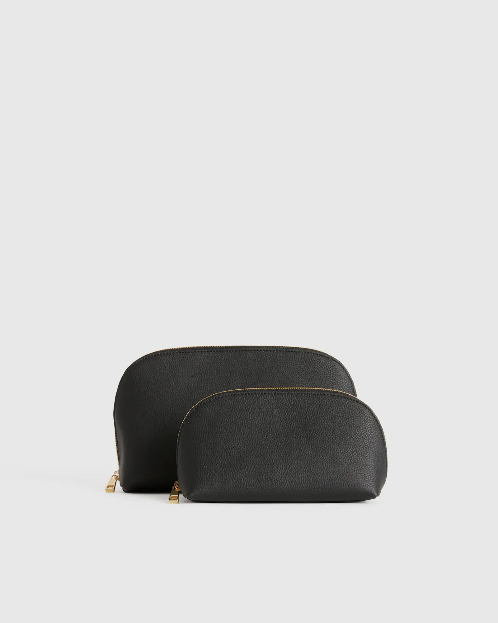 Italian Leather Pouch Travel Set in Black | Quince