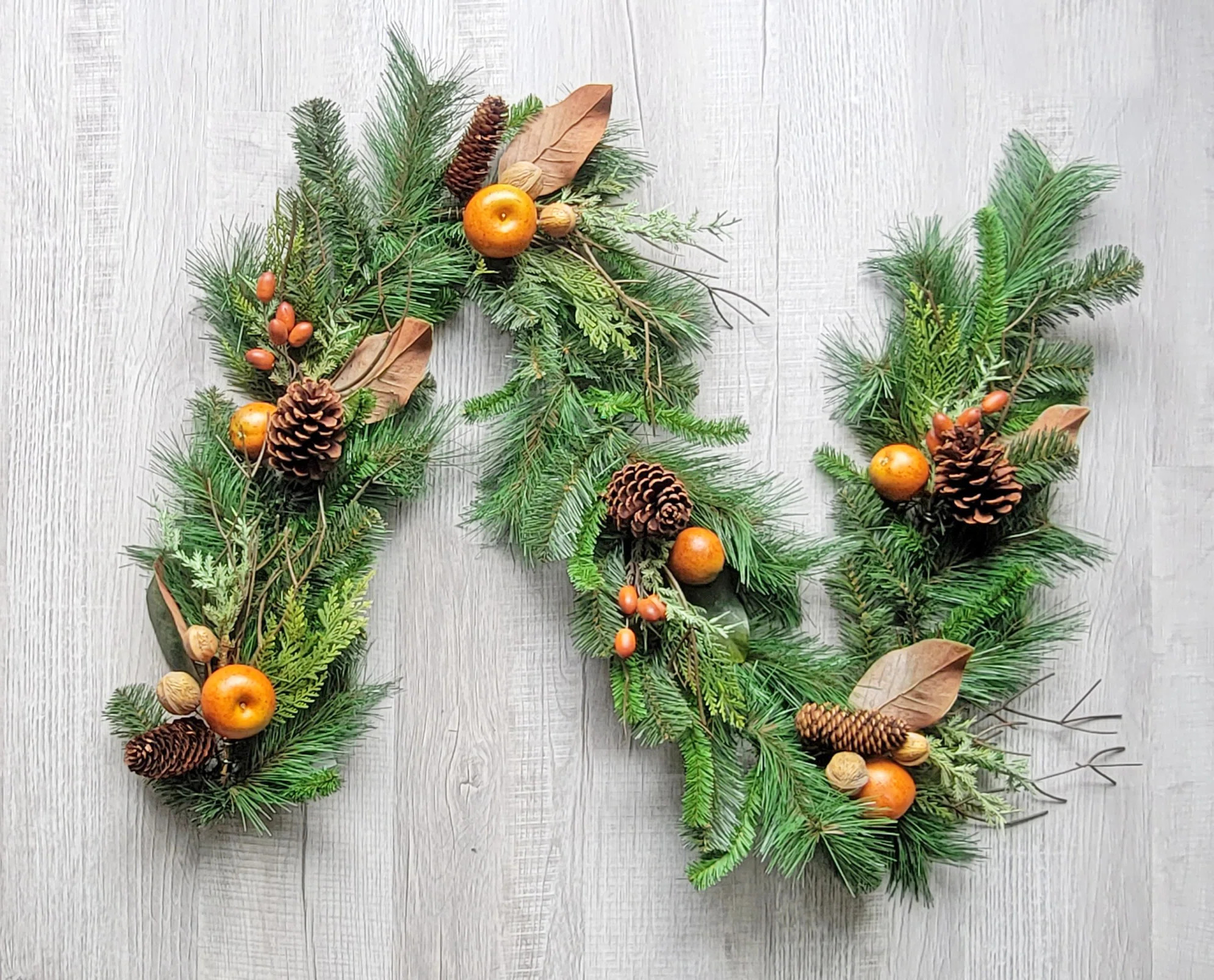 6' Apple Nuts Fruits Pinecone Garland | Wayfair North America