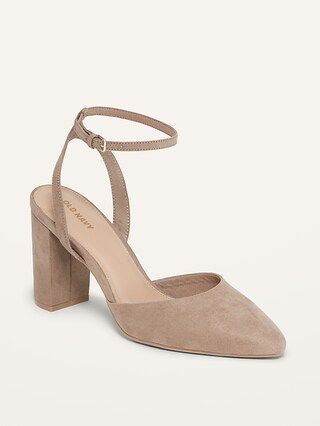 Faux-Suede Ankle-Strap High-Heel Shoes for Women | Old Navy (US)