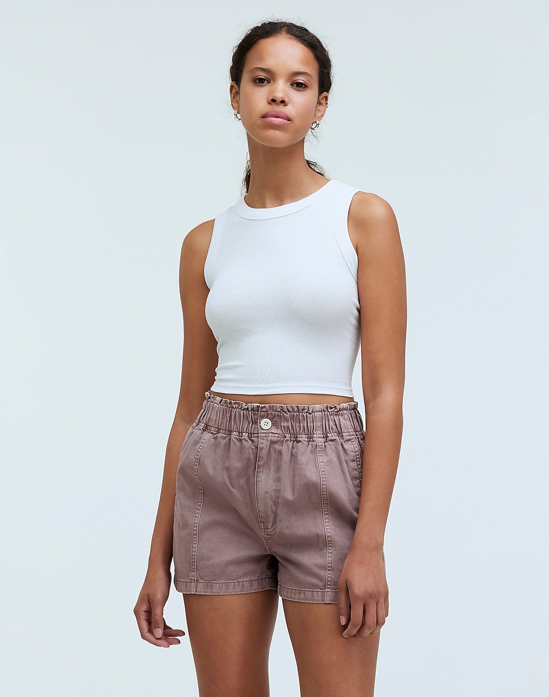 Pull-On Paperbag Shorts: Garment-Dyed Edition | Madewell