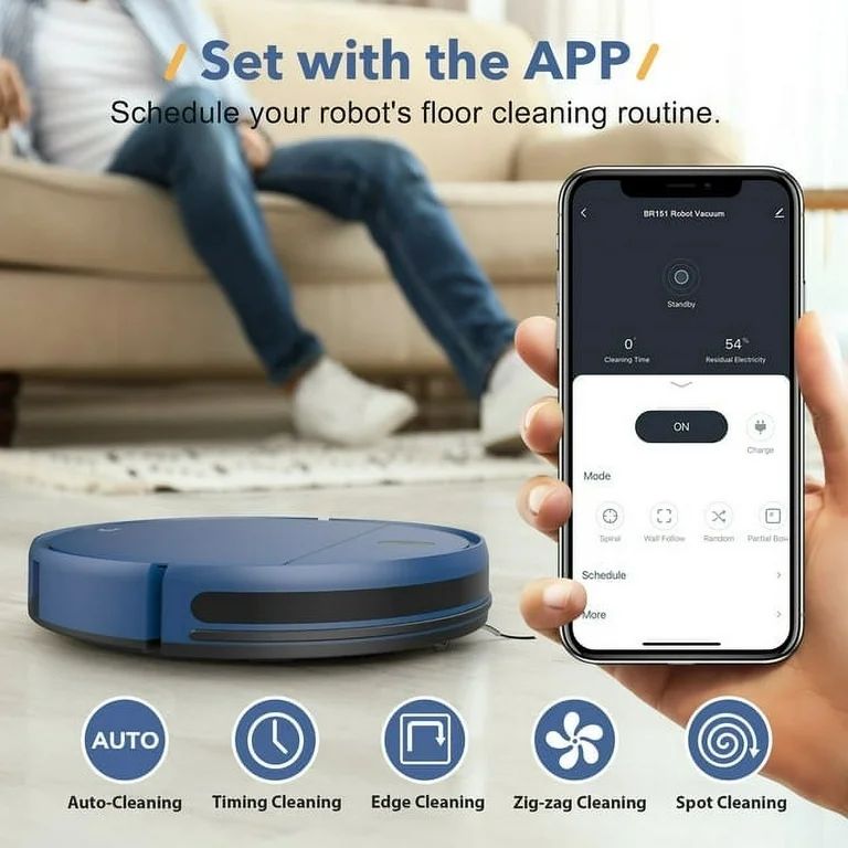 ONSON Robot Vacuum Cleaner, Robot Vacuum and Mop Combo with WIFI / Alexa for Pet Hair and Hard Fl... | Walmart (US)