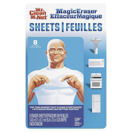 Mr. Clean Magic Eraser Cleaning Thin Sheets 8 Sheets Pack of 2 | Walmart (US)