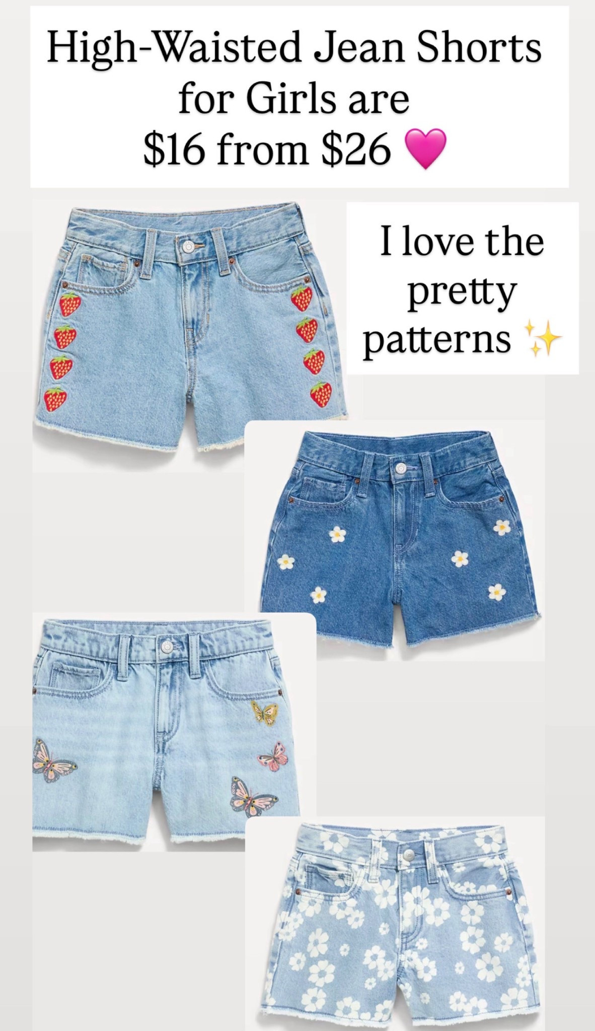Embroidered denim shorts for girls 

#LTKSaleAlert #LTKKids