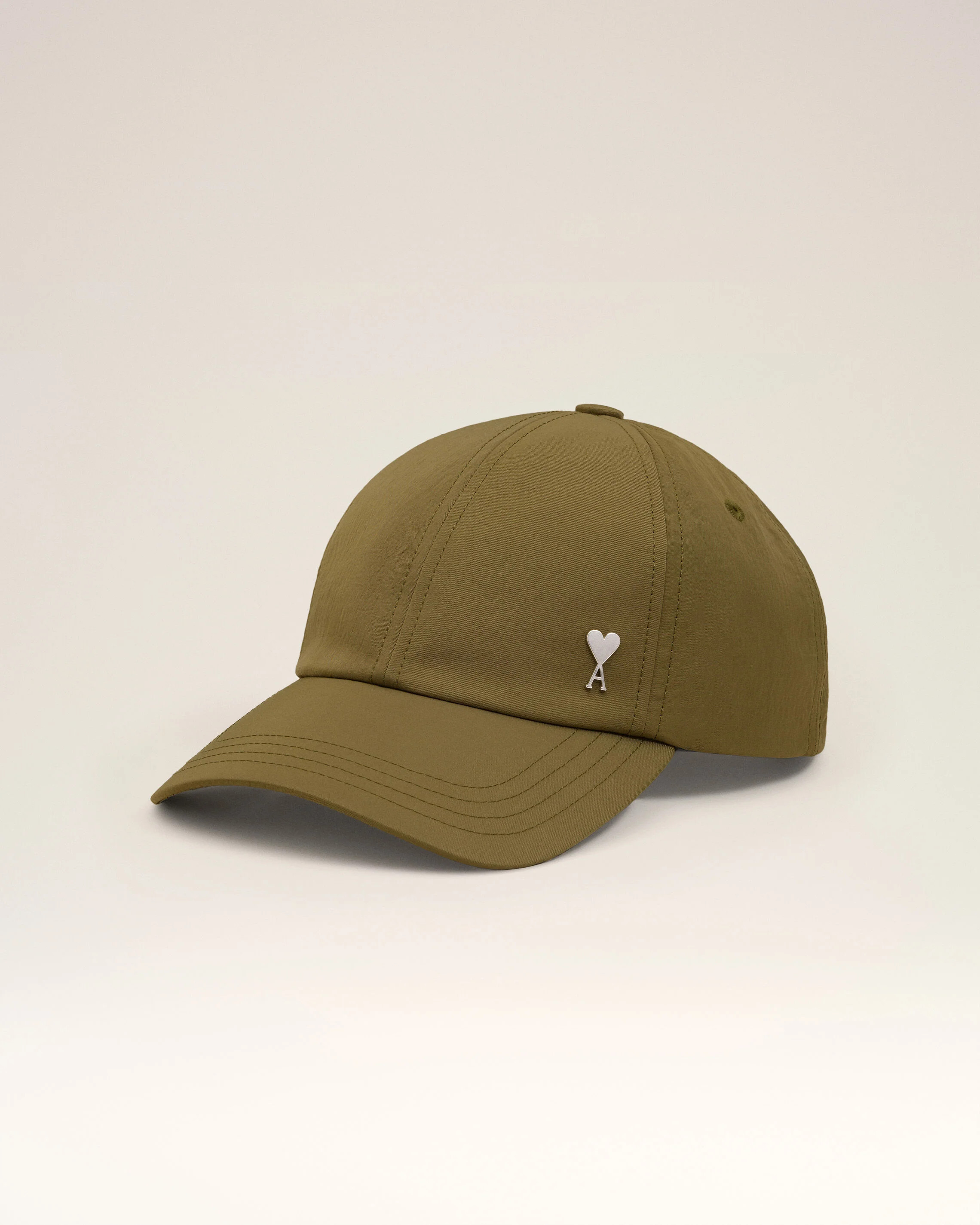 BRONZE Green Nylon Ami De Coeur Stud Cap | AMI PARIS | AMI Paris FR