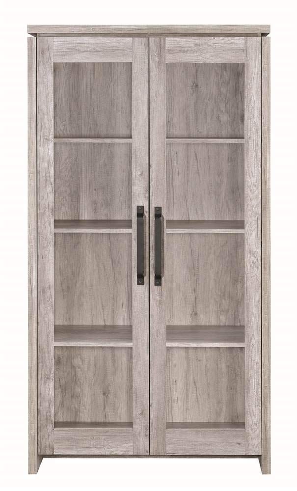 Coaster Home Furnishings Alejo 2-Door Tall Cabinet Grey Driftwood | Amazon (US)
