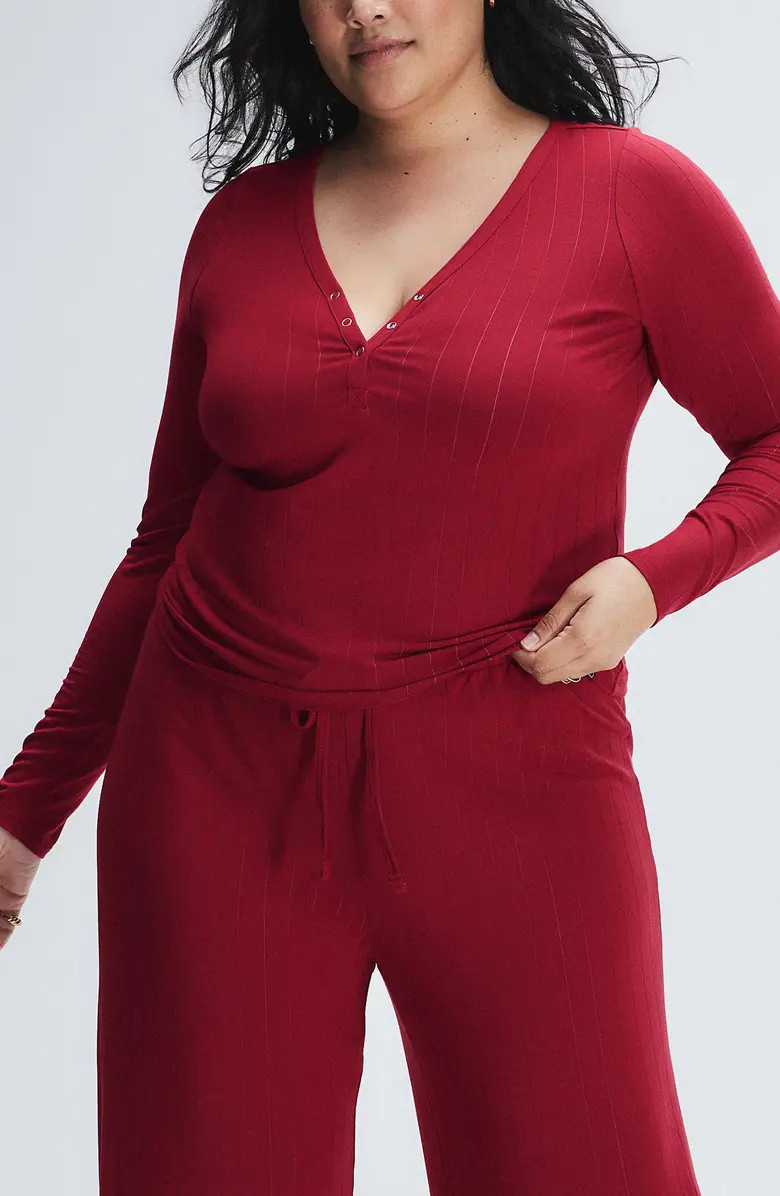 SAVAGE X FENTY Sleek Stitch Sleep Henley | Nordstrom | Nordstrom