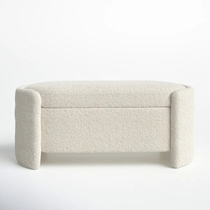 Click for more info about Terrence Boucle Upholstered Storage Bench