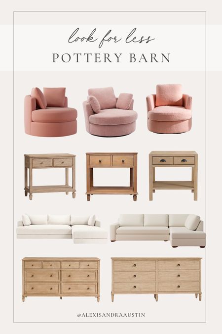 Shop all of my Pottery Barn favorite looks for less! Create the same style with budget friendly alternatives

Home finds, Pottery Barn style, spring refresh, light and bright, pops of pink, wooden furniture, living room refresh, furniture favorites, look for less, save or splurge, deal of the day, accent chair, nightstand, sectional faves, dresser finds, Wayfair, Sam’s Club, Birch Lane, shop the look!

#LTKstyletip #LTKSeasonal #LTKhome