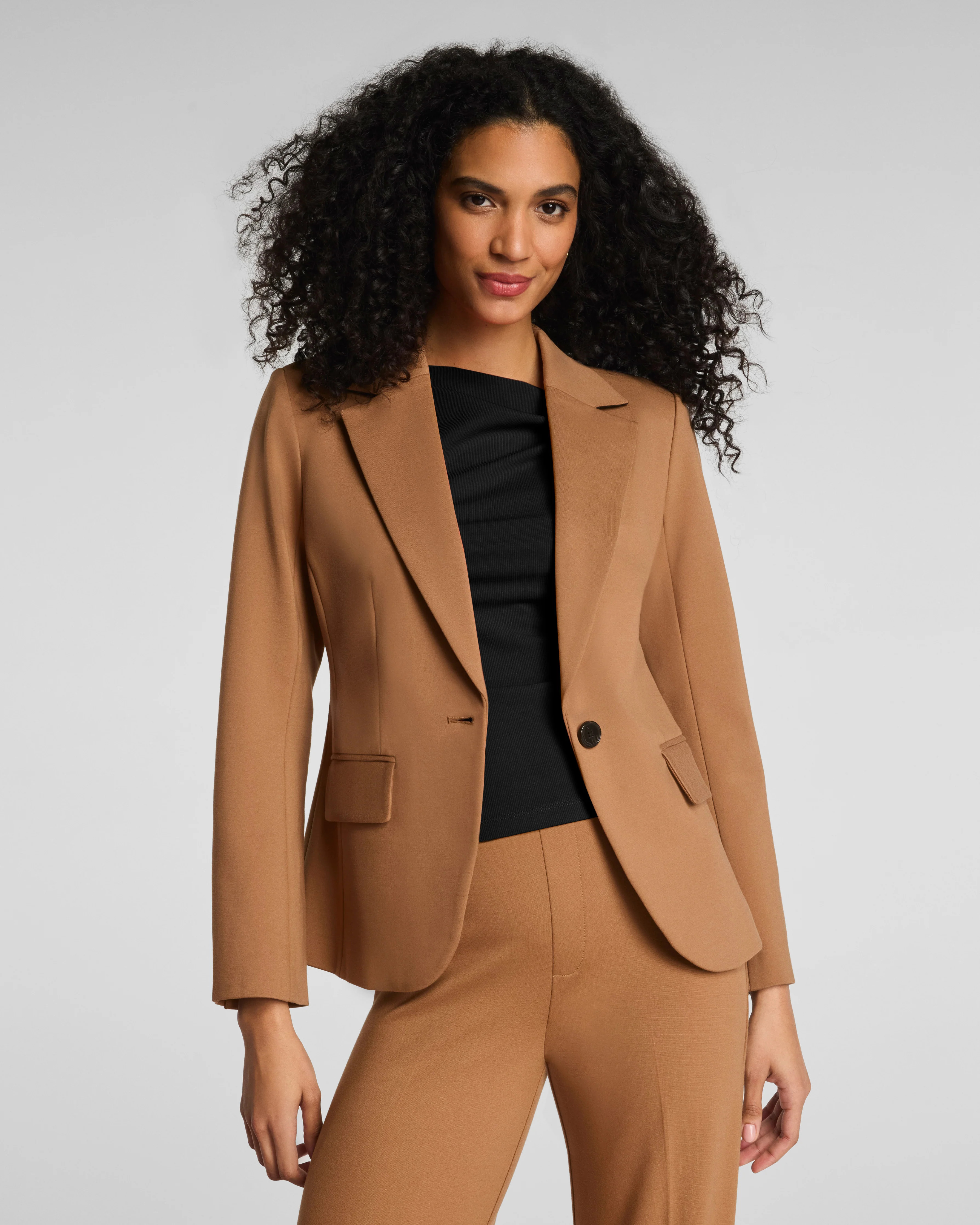 Tailored Ponte Blazer - Single Button, Structured Fit | SPANX | Spanx