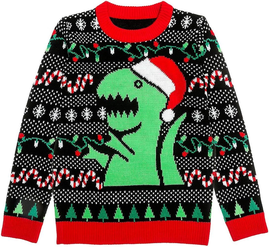 Big Trex Santa Ugly Christmas Sweater for Toddler Boys 2y - 6y Funny Xmas Outfit | Amazon (US)