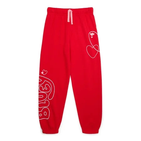 Bluey Girls Valentine s Day Fleece Jogger Sweatpant Sizes 4-16 | Walmart (US)