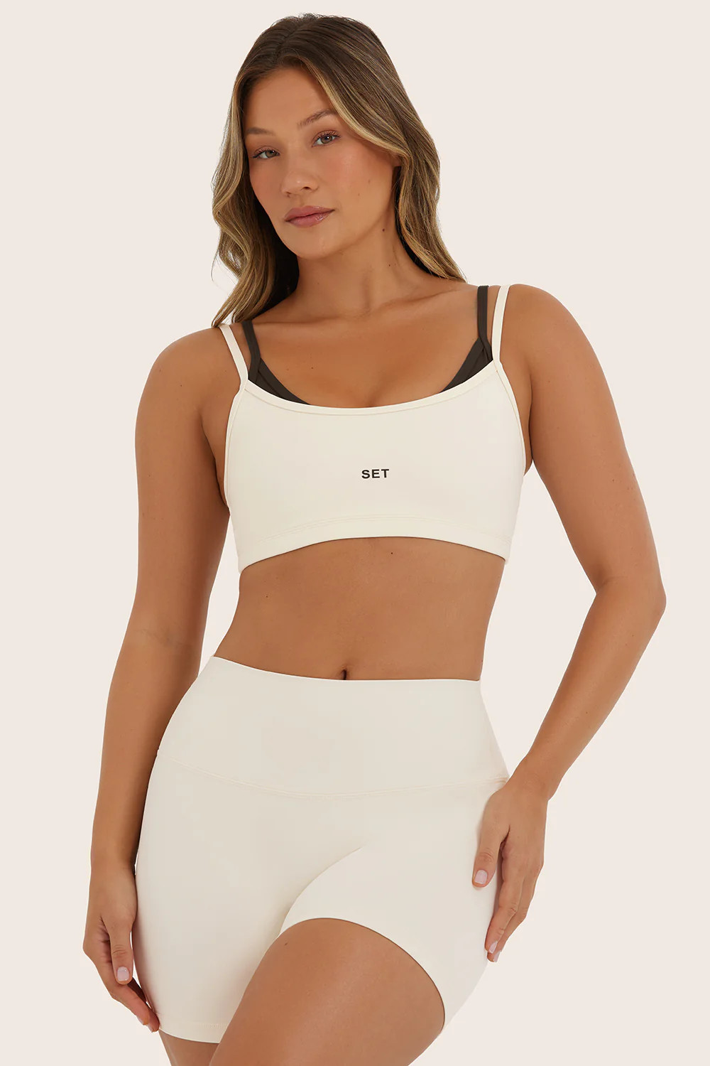 AIRLUXE™ BREATHE LAYERED MOVE BRA - LECHE | SET Active