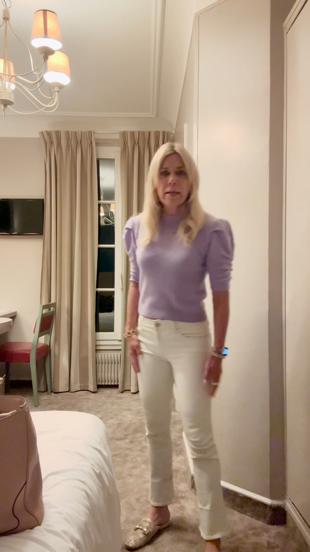 Paris travel outfit- love the upscale easy to wear look of cropped leather pants + a fitted cashmere sweater. These pants are cuffed and tailored by Iro. Sweater i get tons of compliments when wearing and the tailored fit is great and the length lays nicely. These miles were a favorite and very eye-catching. Pants wearing size 26 (waist is loose, could size down), top in size XS and shoes fit true to size wearing size 7. Jewelry pieces are from boutiques so DM for questions.

#LTKOver40 #LTKStyleTip #LTKShoeCrush