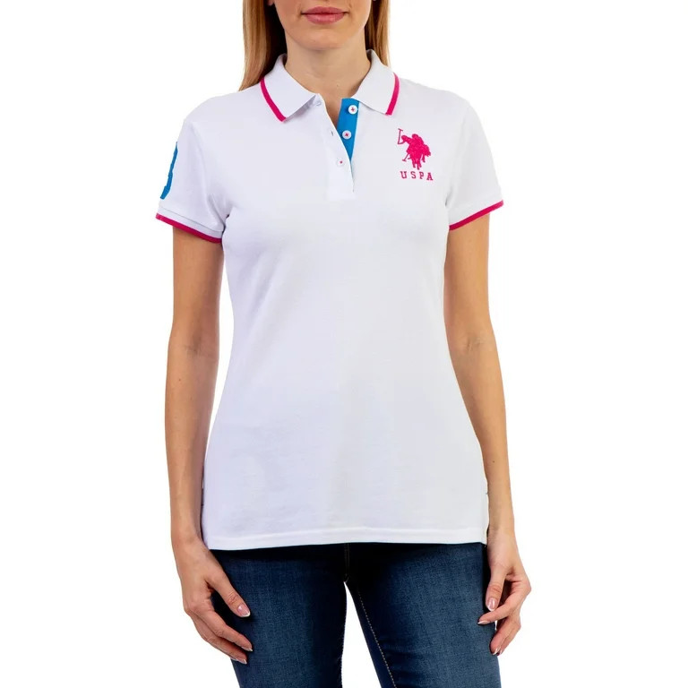 U.S. Polo Assn. Triple Crown Short Sleeve Polo Shirt Women's | Walmart (US)