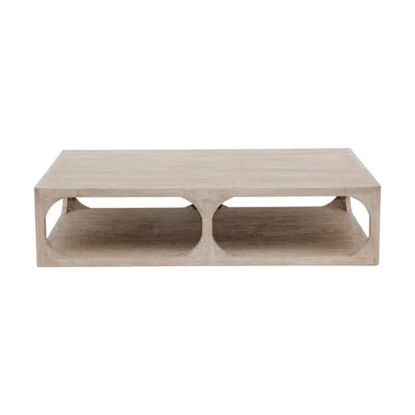 Lily's Living Reclaimed Wood Peking Ming Coffee Table, Large, 67 Inch Long, Weathered White Wash | Wayfair North America