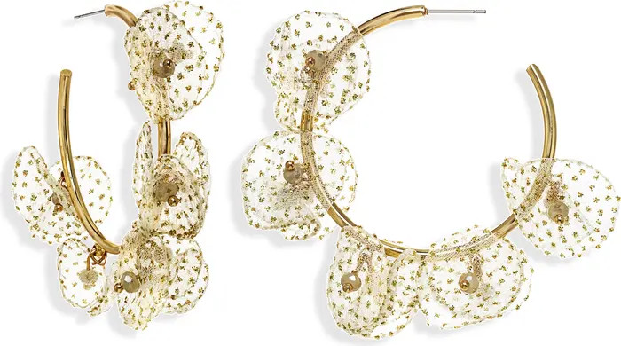 Chiffon Petal Hoop Earrings | Nordstrom