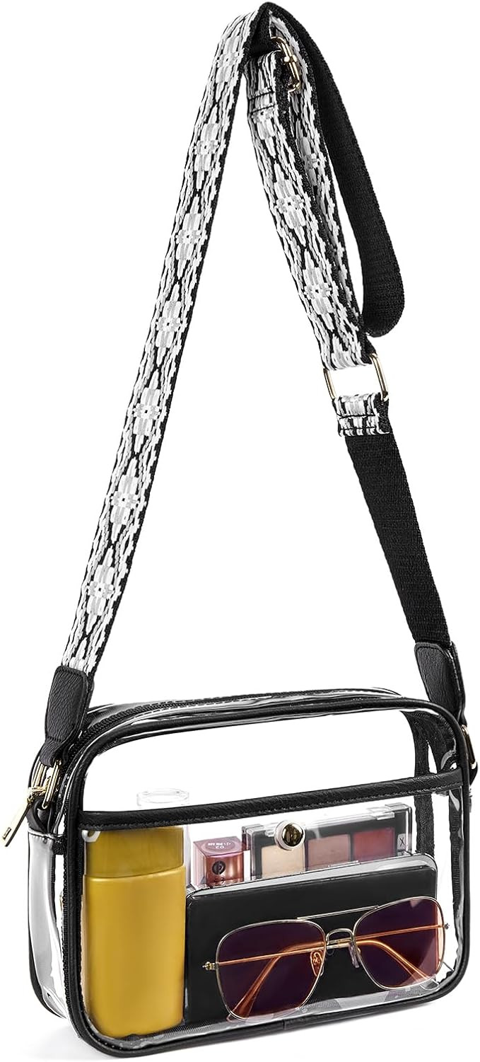 Telena Clear Bag for Stadium Events Clear Purses for Women Stadium Crossbody Bag with Adjustable ... | Amazon (US)